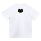 F2 Cat Design Shopの黒猫ボディーガード まもられているほう 002 ドライTシャツ