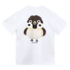 イラスト MONYAAT のバックプリント スズメがちゅん ドライTシャツ