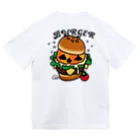 イラスト MONYAAT のバックプリント　バーガー ドライTシャツ