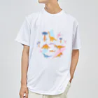 fumimicreativeのジュラ紀の恐竜達　80年代風レトロポップな恐竜 Dry T-Shirt