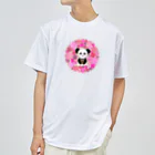 虹色PLUSのステンドグラス風パンダ Dry T-Shirt