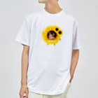 sasa9"のひまわりの中のミケちゃん Dry T-Shirt