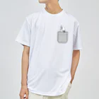 white-cockatooのポケットからタイハクオウム ドライTシャツ