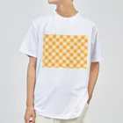 orange_honeyのチェック　黄色 Dry T-Shirt