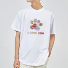 onehappinessの肉球　マカロン ドライTシャツ