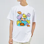 Cody the Lovebirdの（両面）オカメインコと海のお友達 & 南の島で夏休み Chubby Bird Dry T-Shirt