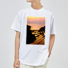 小佐々塾の夕陽と棚田 ドライTシャツ