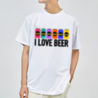 保護猫支援ショップ・パール女将のお宿のI LOVE BEER Dry T-Shirt