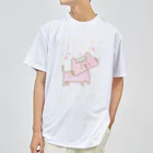   tippokekoubouのさくら餅ねこ ドライTシャツ