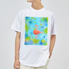 Esassy shopのカラフルフラミンゴ！just be yourself.～あなたらしく～ Dry T-Shirt