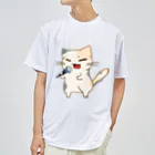 絵娯クリエイトのひのもとにゃんこ®️ 民謡歌手 /ナギちゃん ドライTシャツ