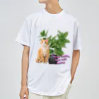 𝙈𝙊𝙈𝙊'𝙨 𝙎𝙝𝙤𝙥の植物とねこ_02 ドライTシャツ