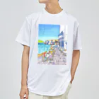 AKISENのエーゲ海カフェガールズ ドライTシャツ