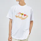 トコロコムギのお寿司にゃんこ Dry T-Shirt