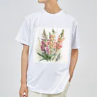 botanicalartAIのキンギョソウ ドライTシャツ