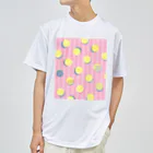 utanoのテニス用Tシャツ☆ボール柄ピンク ドライTシャツ