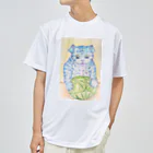 ぼくらの時間（みどり色）のキャベツの番人は猫（背景黄色） Dry T-Shirt