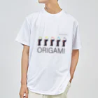 Zoo KeeperのORIGAMI　レッサーパンダとカブト ドライTシャツ