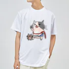 ひよこ男爵とまだむにゃんのにゃうぐすとぅす ドライTシャツ