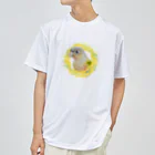 mariechan_koboの039 ウロコインコパイナップル ミモザのリース ドライTシャツ