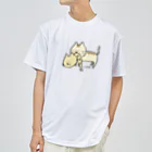 ししゃもねこ社の猫にくわえられるししゃもねこ Dry T-Shirt