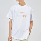 雛乃の文鳥グッズ屋さんのキンカチョウのネモフィラデザイン ドライTシャツ