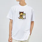 にこねこ【保護猫の保育園】のうずらちゃんトントン親子ドライTシャツ ドライTシャツ