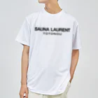 TOKYO LOGOSHOP 東京ロゴショップのSAUNA LAURENT TOTONOU-サウナローラン ととのう-黒ロゴ ドライTシャツ