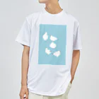 itomici 山と刺繍のふわふわ雷鳥 Dry T-Shirt