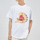 TANSHOのスイカとサウルスくん ドライTシャツ