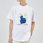 ぽぽっとツイてるのCat blue  Dry T-Shirt