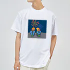 ねぐせSHOPの花火とシロハラちゃん Dry T-Shirt