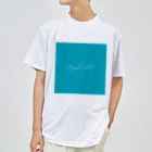 ♭♭♭(トリプルフラット)の英字ロゴ（ブルー） Dry T-Shirt