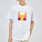 ノリック★ギターへの道& 筋トレ💪(￣з￣💪)！人生珍道中！！のお洒落なBEERグラスのドット絵 ドライTシャツ