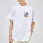 Gloriousのペンギンの冒険スノーボードパーティ ドライTシャツ