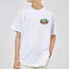 もふもふ♡けもっ娘村　(摩耶夕湖)の『釣り吉お稲荷ちゃん🎣🦊』Ａ楕円型 Dry T-Shirt