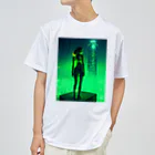 ニットニットの美女✕SF （緑） ドライTシャツ