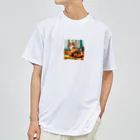 Kotaのドットキツネ ドライTシャツ