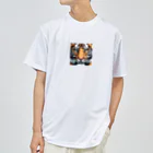 ki1962のドット絵で描かれた虎のアップ画像のプレミアムグッズ Dry T-Shirt