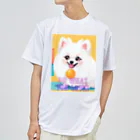 Pom-Dog'sの清楚系白ポメ　ポメ子 Dry T-Shirt