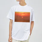 sawatchの夕日と夕焼け空 ドライTシャツ