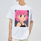 ワンダーワールド・ワンストップのピンク髪の少女② ドライTシャツ