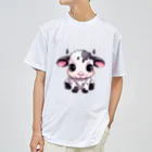 Vasetti_pressの可愛い牛 Dry T-Shirt