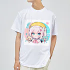 那須モバイル店の帽子を被る女の子 Dry T-Shirt