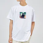 yumena_のこちらを睨むねこ Dry T-Shirt