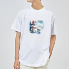 Shiba_IncのSitting rabbit（座るウサギ） Dry T-Shirt