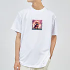 ChicCanvas Boutiqueの桜舞い散る中でたたずむ可愛いトイプードル Dry T-Shirt