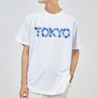 junichi-goodsのバルーン文字「TOKYO」（青色系） ドライTシャツ