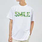 junichi-goodsのバルーン文字「SMILE」（緑色系） ドライTシャツ