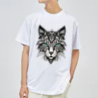 629_CAT_ARTのモノラルキャット Dry T-Shirt